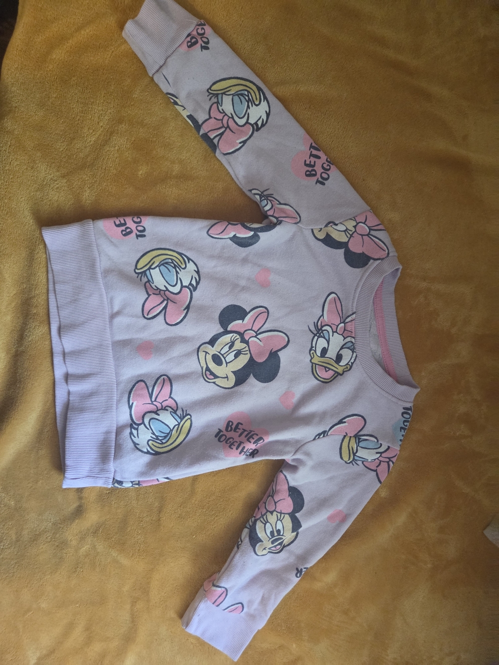 Disney Pink Minnie & Daisy Allover Graphic Sweatshirt